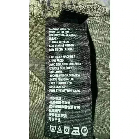 Free People Women’s Sequoia Distressed Mid Length Shorts Forest Green Size 27 - Picture 9 of 10